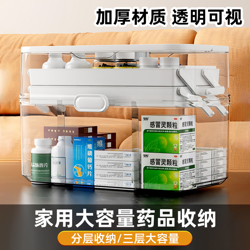 美术工具箱家用万能收纳箱多功能医药箱折叠化妆品整理杂物收纳盒