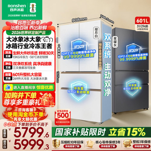 容声大冰象601冰箱行业冷冻王者