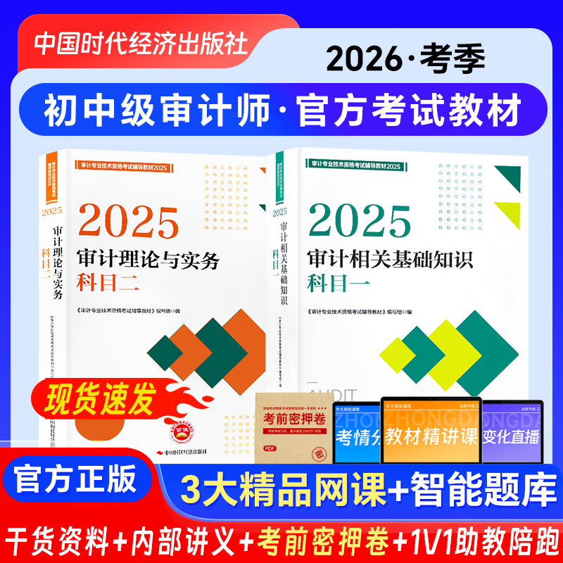 送网课2025中级审计师教材全2本审计理论与实务审计相关基础知识审计师初级2025网课审计师中级教材初级审计师2025教材
