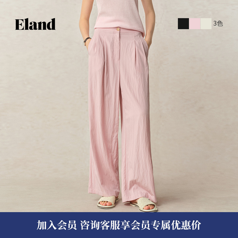 ELAND休闲裤直筒微肌理感