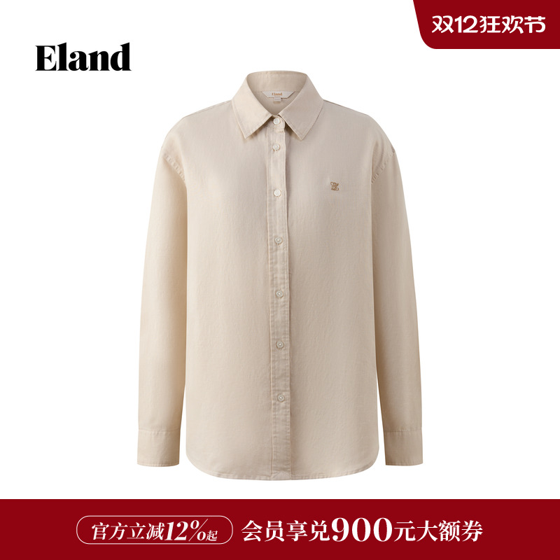 ELAND休闲通勤翻领衬衫女