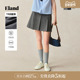Eland衣恋短裤 新款 女纯色简约学院风前侧裙子a字显瘦裙裤 2025夏季