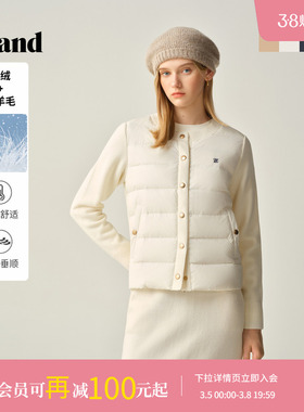 【鹅绒＋绵羊毛】Eland衣恋排骨羽绒服女时尚轻羽绒2025冬季新款