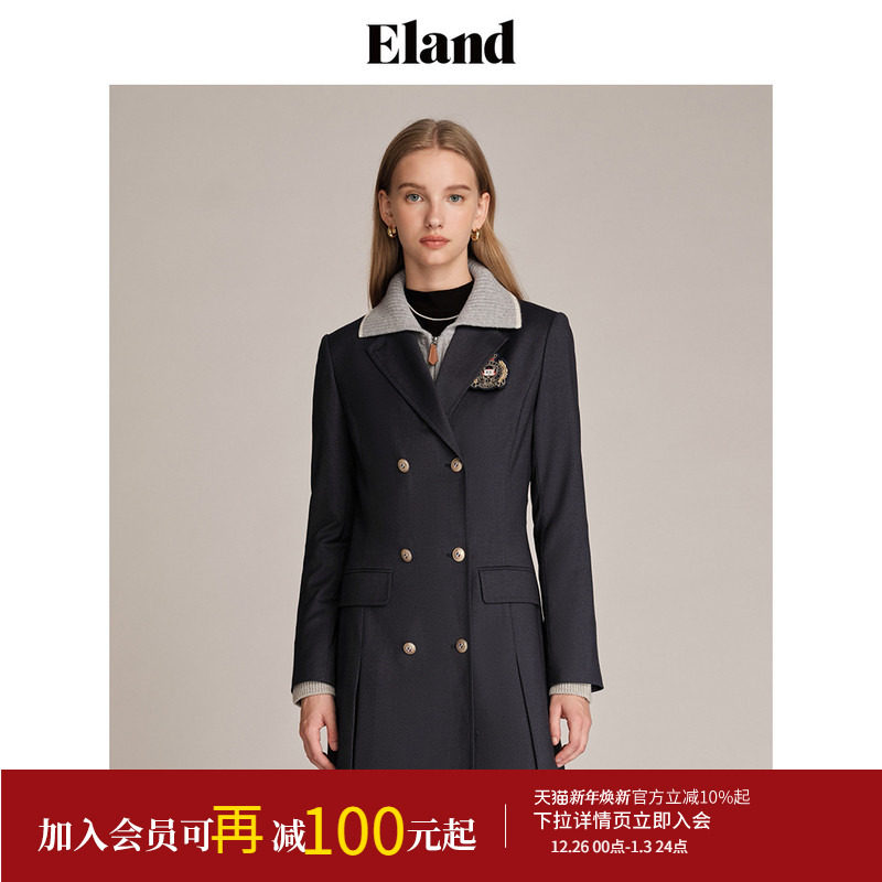 E·LAND学院学院风减龄连衣裙