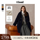 100%绵羊毛 Eland衣恋毛呢外套女学院长期主义大衣上衣冬
