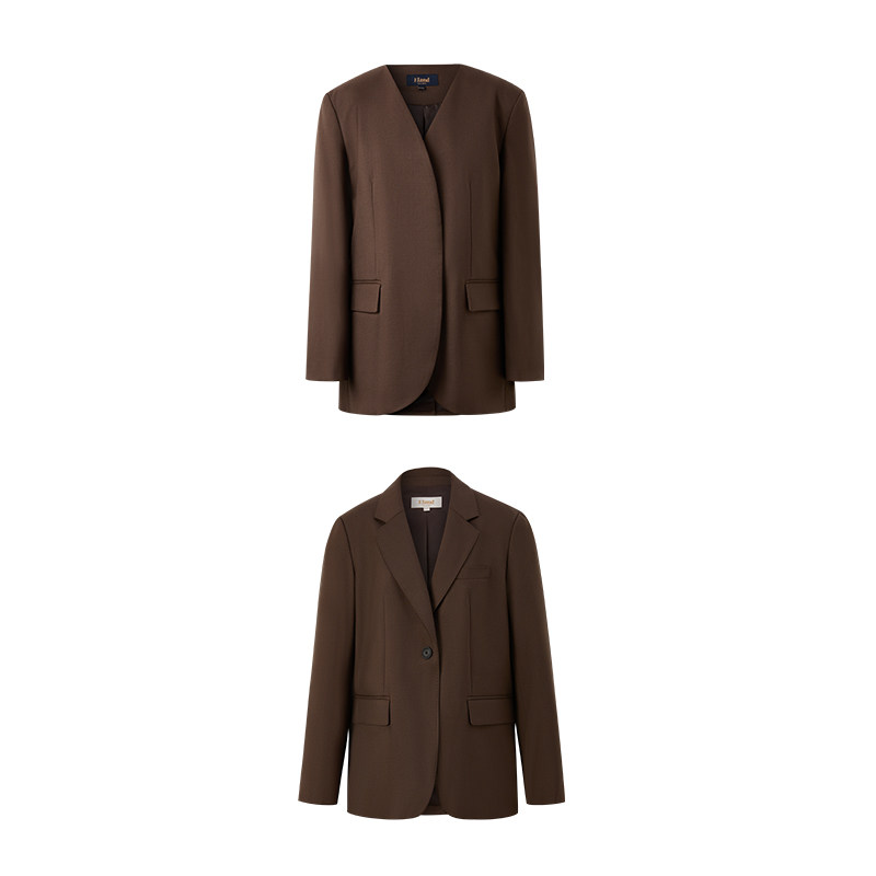 【超能小太阳严选】【可机洗羊毛】Eland衣恋西装女老钱风一粒扣