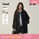 新款 Eland衣恋毛呢外套女牛角扣廓形大衣2025冬季 美丽诺羊毛