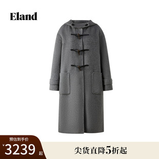 新款 经典 长期主义 Eland衣恋毛呢外套女羊毛大衣2025秋季