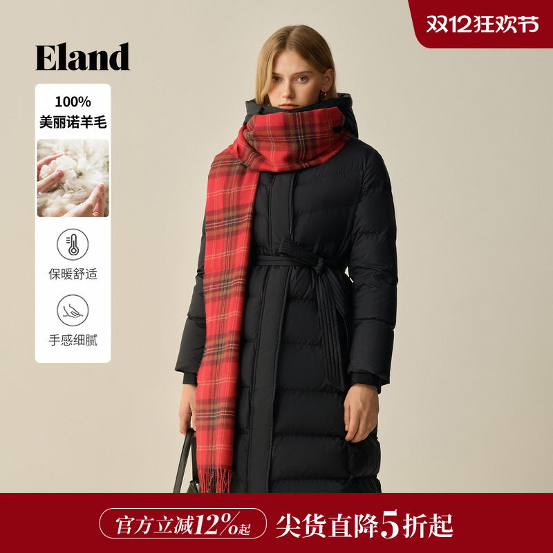 ELAND围巾格纹披肩女士