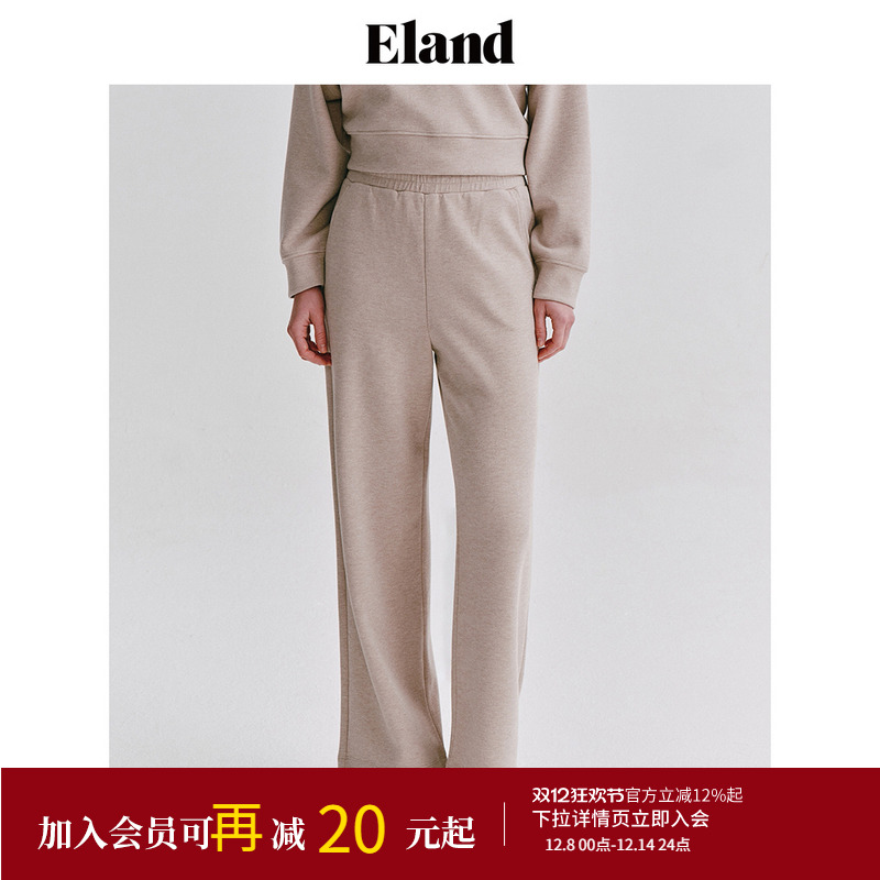 ELAND休闲松紧腰长裤休闲裤