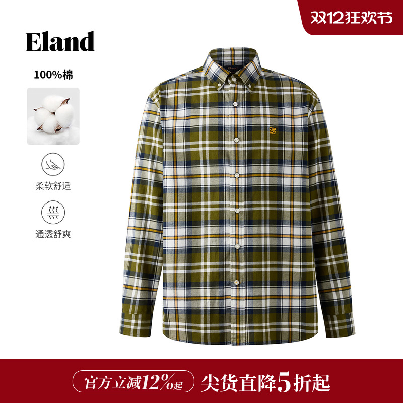 ELAND衬衫宽松长袖学院