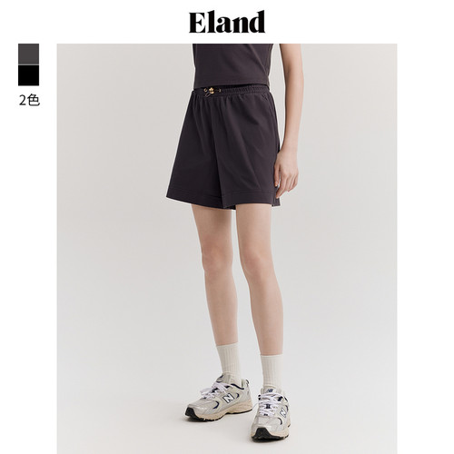 ELAND学院抽绳休闲裤子短裤
