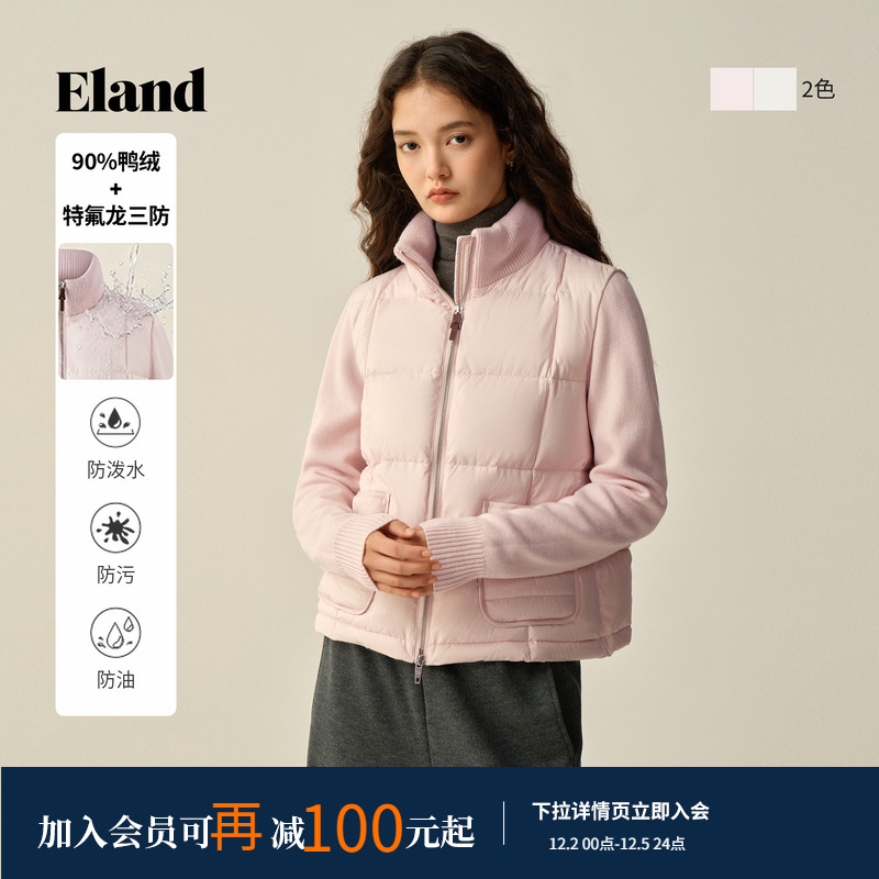ELAND羽绒服高领短款外套