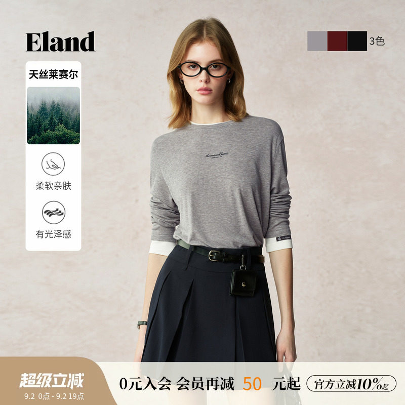 ELAND圆领长袖T恤薄款图片