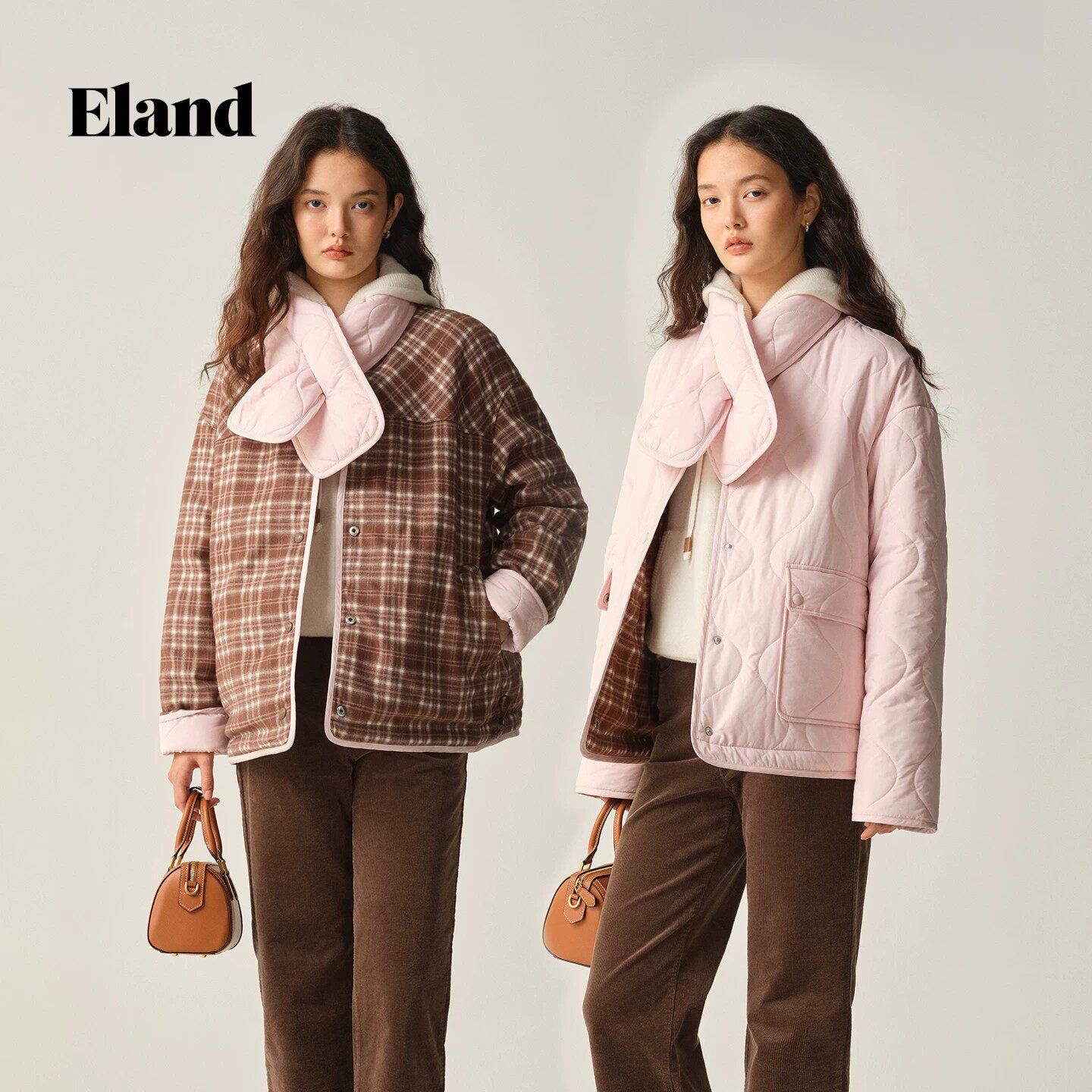 ELAND棉服正反两穿外套