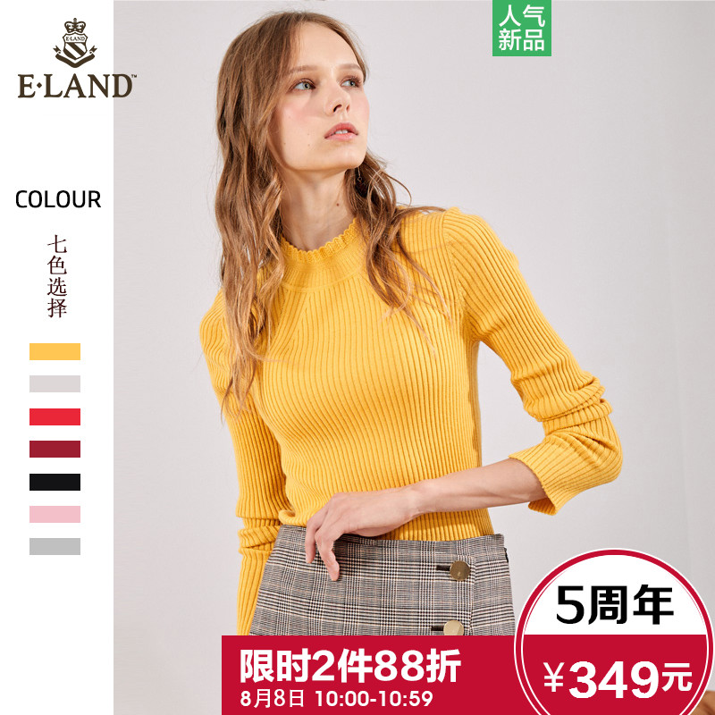 2¼þ88ÕÛ|ELAND18ÇïпîÊçÅ®ÆøÖÊÐÞÉíÊúÎÆÕëÖ¯ÉÀµ¯Á¦Ì×Í·ÑòëÉÀ