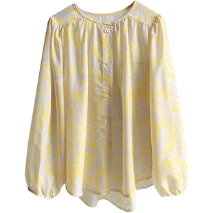 2026初春季法式复古慵懒宽松长袖防晒薄款衬衫气质女上衣小衫女