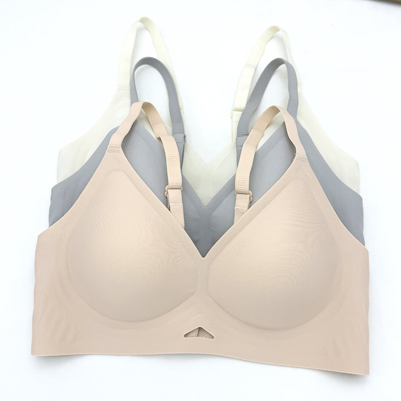 戴美康小胸薄款果冻胶聚拢内衣