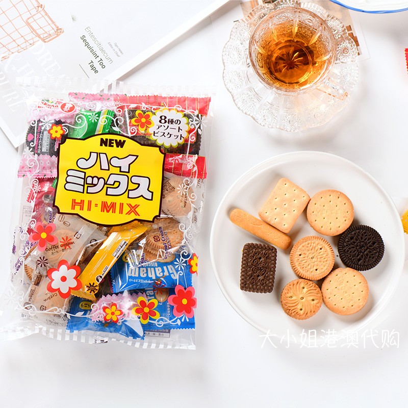 日本进口宝制果什锦曲奇饼干焦糖坚果盐味超浓厚黄油夹心年货零食