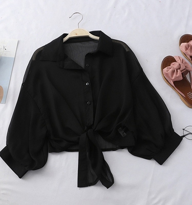 配吊带裙子防晒衣女夏季新款外搭坎肩开衫小外套短款雪纺空调罩衫