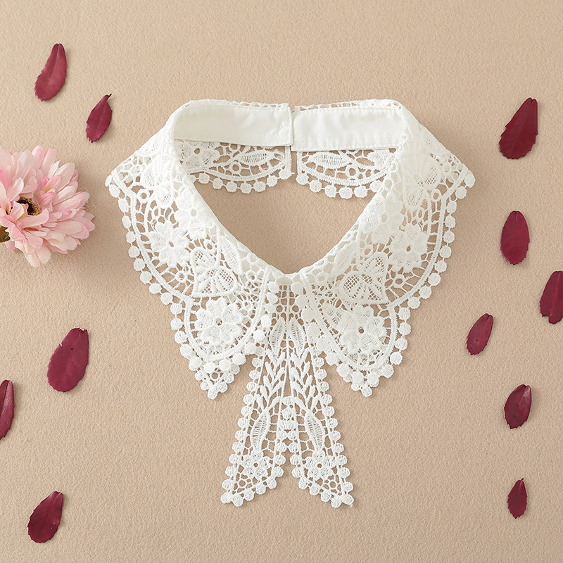 花边蕾丝配饰领子女韩版单独衬衫衣领装饰领圈时尚百搭领结假领子