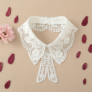 花边蕾丝配饰领子女韩版单独衬衫衣领装饰领圈时尚百搭领结假领子
