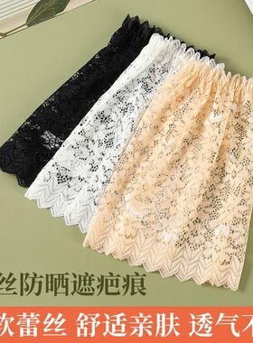 薄款假袖子蕾丝中袖花边装饰袖拼接T恤短袖接手袖套短款网纱手套