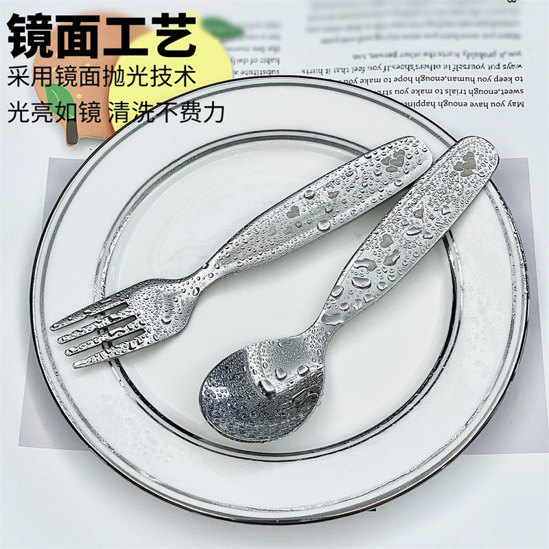 304食品级不锈钢儿童叉勺一体小孩叉子可爱短调羹宝宝学免费定制,婴童用品,儿童勺,淘宝优惠券,粉丝福利购,淘宝优惠卷