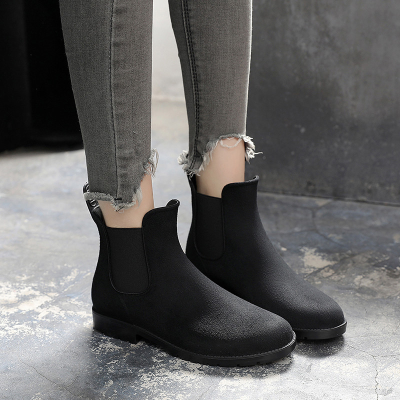 Exit Japan Suede Rain shoes Short tube adult non-slip Water shoes fashion Exorcism Boots Overshoes waterproof Bootiein the Women's Shoes, Rain Boots  category - from Buy2taobao.com to provide professional Taobao agent buy service