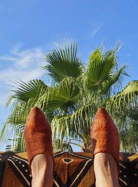 Babouche Slipper摩洛哥经典骆驼皮拖鞋室内凉鞋渡假沙滩鞋