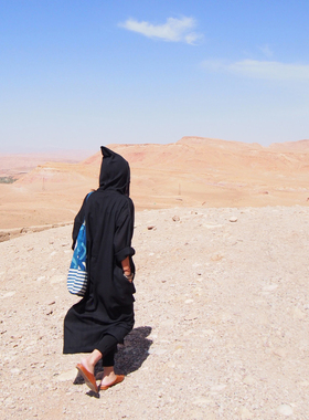 Morocco Djellaba摩洛哥原版风帽长袍波西米亚吉拉巴