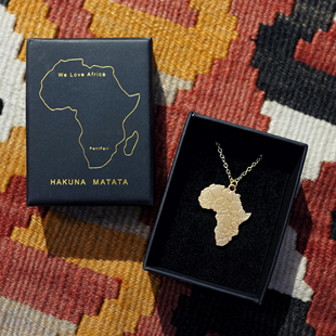 我爱非洲 MATATA 黄铜项链 HAKUNA PentFair阁楼