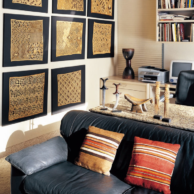 库巴植物棕榈小挂布非洲刚果手工古布挂毯桌旗挂布古董布料壁挂艺