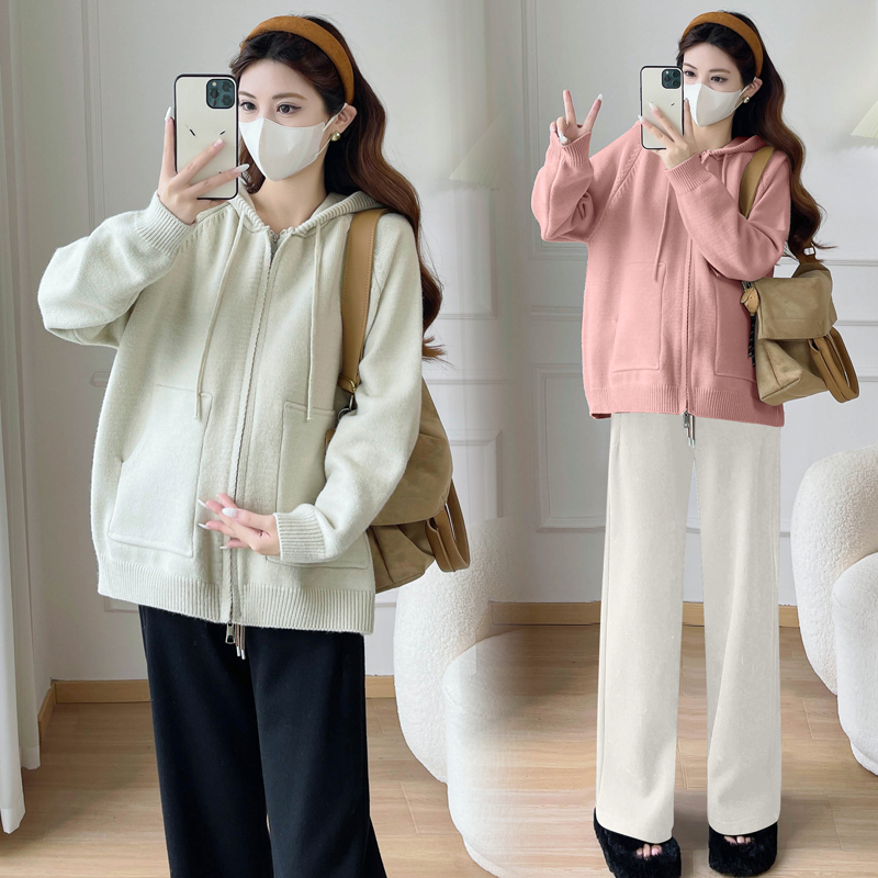 孕妇装秋冬装长袖针织衫毛衣外套