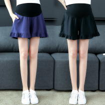 Pregnant women's Leggings summer belly pants summer thin pregnant women's shorts loose casual wide leg pants three-point safety pants