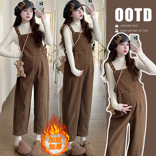 孕妇冬装怀孕裤子冬季外穿休闲裤