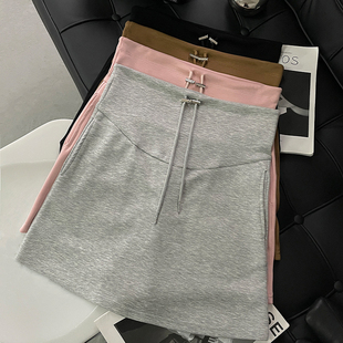 孕妇装夏装抽绳托腹裙子夏季外穿短裙夏天怀孕半身裙时尚包臀裙夏