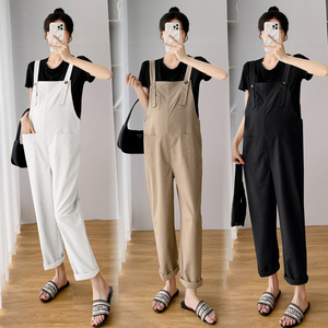 孕妇夏装背带裤2023新款孕妇裤子夏季外穿怀孕裤夏款休闲长裤潮妈