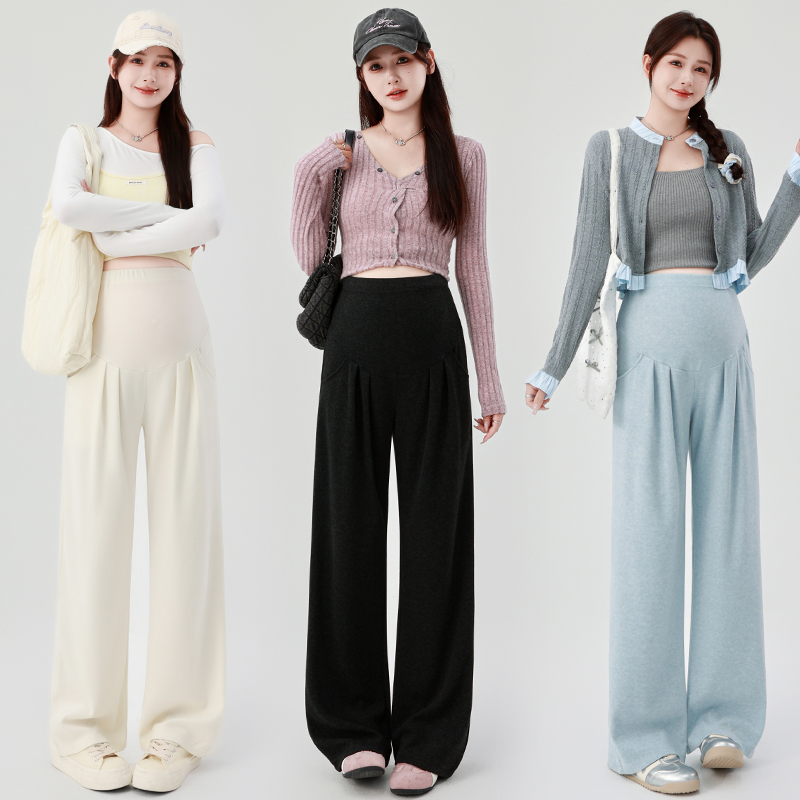 孕妇裤子秋季外穿简约托腹休闲裤