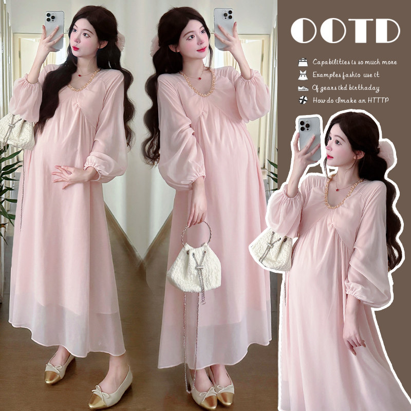 孕妇装春装小清新粉色长袖连衣裙宽松大码休闲裙子春季气质孕妇裙,孕妇装/孕产妇用品/营养,连衣裙,淘宝优惠券,粉丝福利购,淘宝优惠卷