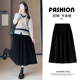 怀孕半身裙宽松大码 孕妇裙子春季 外穿中长款 A字裙灯芯绒孕妇裙春