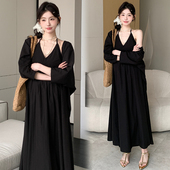 夏装 防晒开衫 夏季 孕妇装 吊带裙夏天两件套连衣裙套装 裙子孕妇裙夏