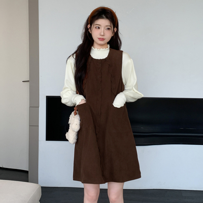 孕妇装秋装长袖毛衣秋季背心裙冬