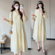 简约休闲气质裙子春季 孕妇装 连衣裙时尚 提花刺绣长袖 孕妇裙春 春装