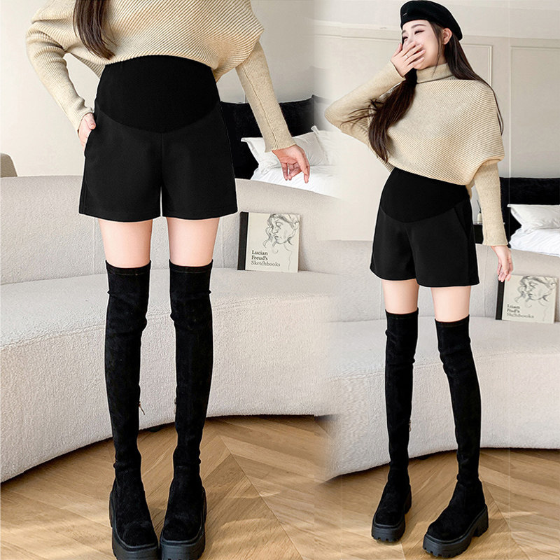 孕妇裤子秋冬外穿毛呢托腹短裤2026新款孕妇打底裤秋季靴裤三分裤,孕妇装/孕产妇用品/营养,孕妇打底裤,淘宝优惠券,粉丝福利购,淘宝优惠卷