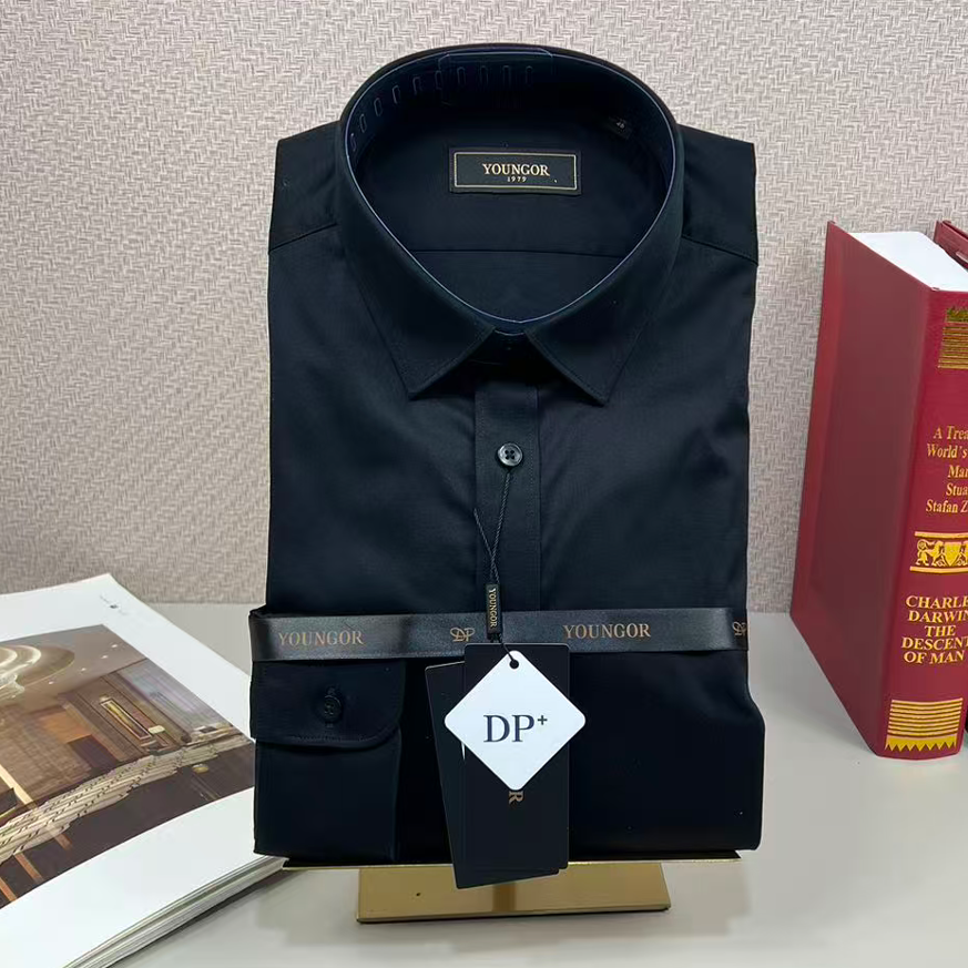 【缎纹弹力】雅戈尔春夏新款男DP免烫长袖衬衫修身衬衣104984IFY