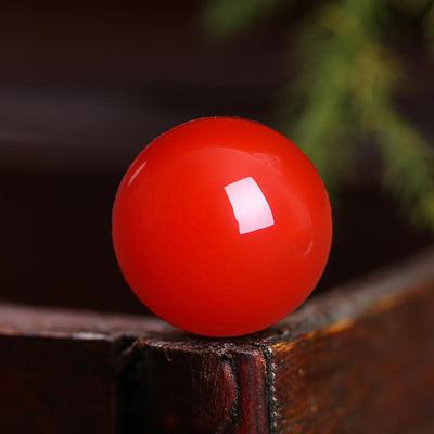 原矿保山南红散珠玛瑙单珠圆珠子满肉柿子红隔珠金刚星月手串配饰