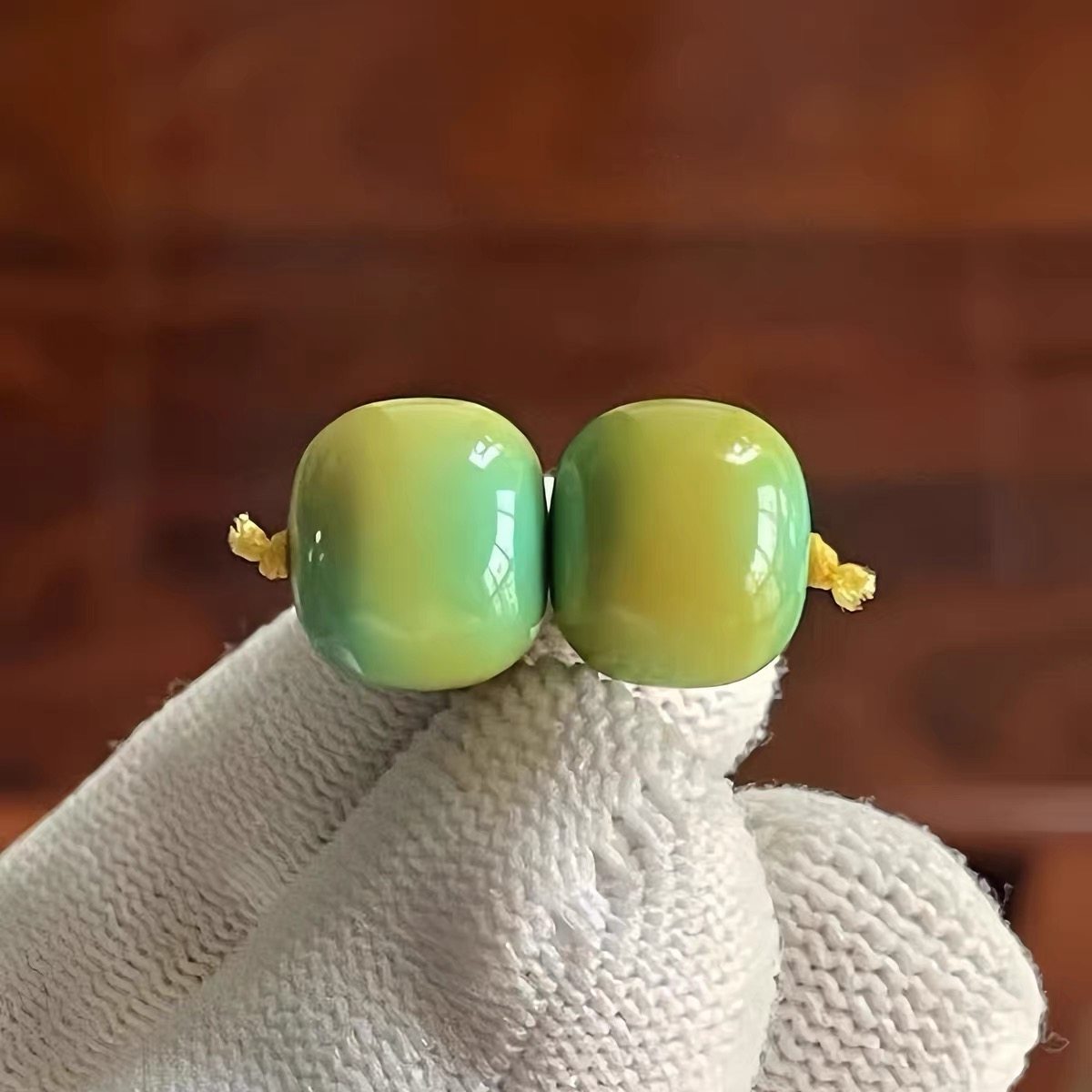 原矿绿松石老型珠菜籽黄高瓷金刚星月菩提配饰隔珠散珠手串隔珠