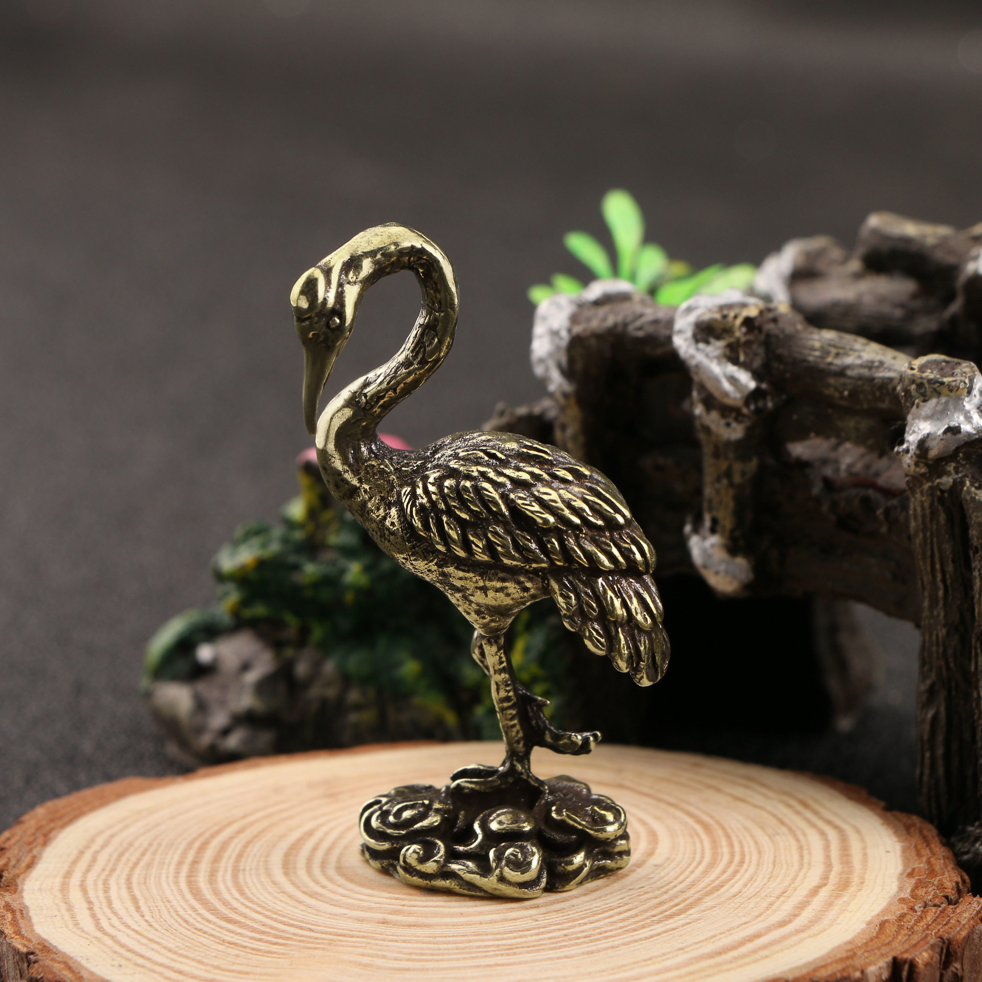黄铜丹顶鹤仙鹤摆件仿古玩茶宠办公书桌装饰摆设,家居饰品,装饰摆件,淘宝优惠券,粉丝福利购,淘宝优惠卷