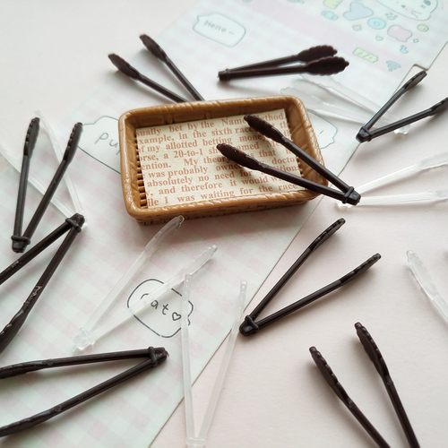 微缩仿真食玩面包夹餐具模型娃屋过家家捏捏装饰摆件手工diy配件